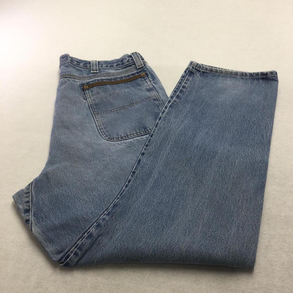 Wrangler RIGGS Workwear DuraShield Jeans Mens 40x34 Blue Relaxed Straight Denim